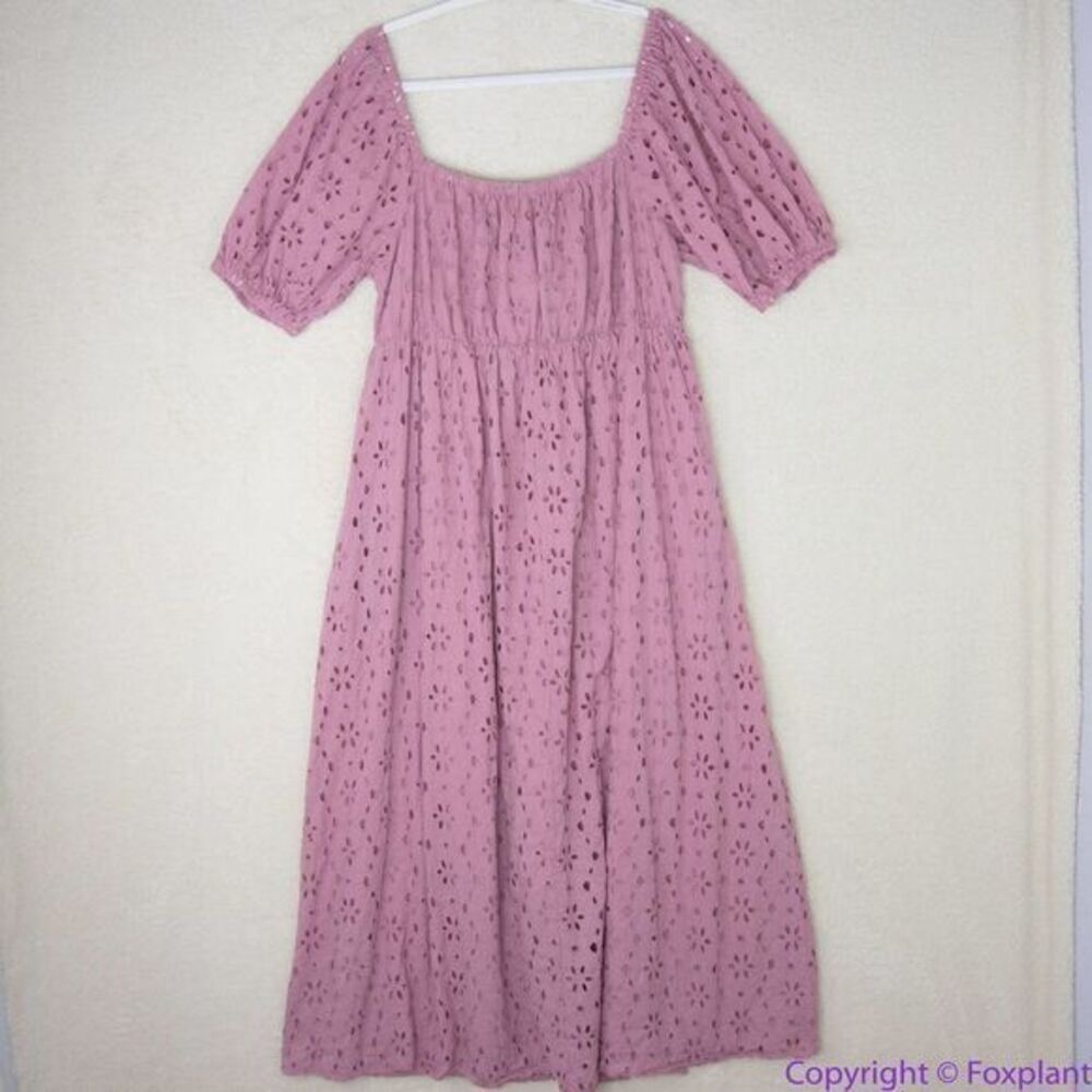 Eloquii Eyelet Tie Front Maxi Dress, 18 - Picture 6 of 16